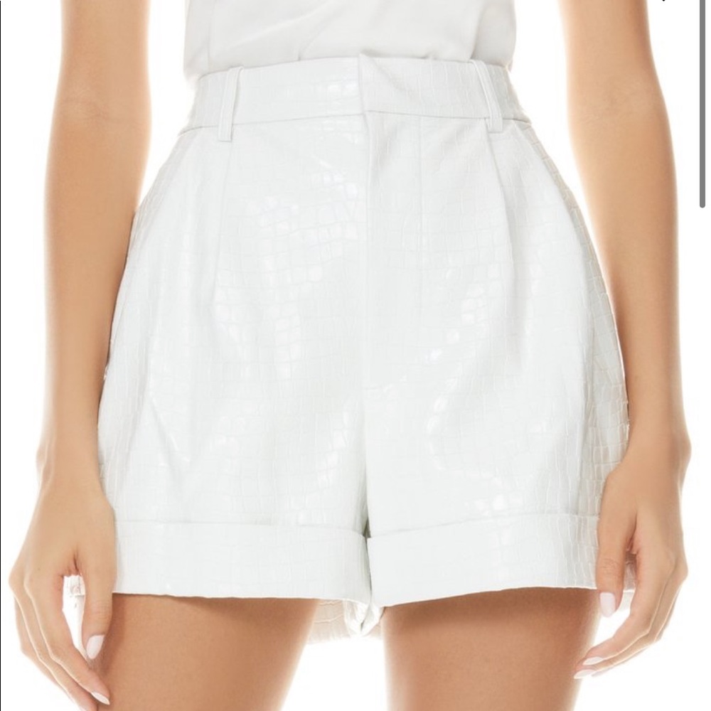 NWT Alice + Olivia Conry Vegan Leather Shorts